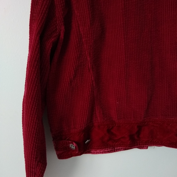 Red crushed velvet jacket - Picture 3 of 4
